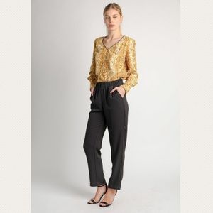 Anthropologie | Current Air V Neck Snake Print Top